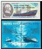 Polar Philately 1986 USSR MNH 3 Stamps  Mi 5645-47 Antarctic Drift Of Mikhail Somov. Black Overprint On Stamp 5014 - Polar Ships & Icebreakers