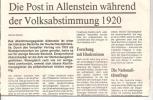 Allenstein-Abstimmungsgebiet,  Inkl. Alliierte Feldpost(9 DIN A4 Seiten) - Filatelia E Storia Postale