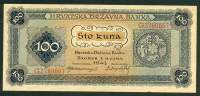 CROATIA , N D H , 100 KUNA 1.9.1943. P-11 , UNC - Croatie