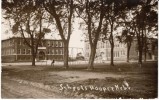 Hooper NE Nebraska, Schools Architecture, Playground Swings, C1900s/10s Vintage Real Photo Postcard - Altri & Non Classificati