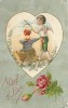 184211-Valentine´s Day, Winsch Style, Cupid Blacksmith Forging Hearts, Litho - Saint-Valentin