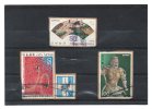 JAPON   4 Timbres  50 10 ET 100   Année 1974 Et 1975   ( Sur Fragment Oblitérés) - Used Stamps
