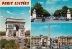Delcampe - BR1622 France Paris Elysees Multi Vues Perfect Shape 2 Scans - Champs-Elysées