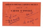 CARTE D'INVITÉ - Chasseurs De CONDE-SUR-IFS ( Calvados ) - Autres & Non Classés