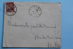 Lettre :Alger Tipasa Pour El-BiarTimbre N° 234 Iris(Algérie Ex Colonie Française)CAD Manuel 19/07/1945 Guerre - Covers & Documents