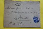 Lettre : ORAN Pr Marseille >Timbre N°(Algérie Ex Colonie Française)CAD Manuel 1947 - Cartas & Documentos