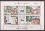 ES2583-LB069THC. EXPO FILATELICA AMERICA Y EUROPA.ESPAMER,80.1980( Ed.2583**)LUJO - Commemorative Panes