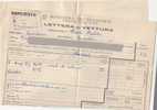 PO4128B# FERROVIE - LETTERA DI VETTURA TRENO - TRASPORTO DAMIGIANE VINO 1954 - Europa