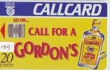 Télécarte * ALCOOL * GORDON'S * DRY GIN * LONDON (139) PHONECARD * Alcohol * DRANK * WINE - Alimentation