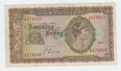 Luxembourg 20 Francs 1943 VF++ Crispy Banknote P 42 - Lussemburgo