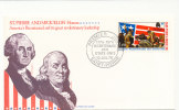 St. Pierre & Miquelon FDC 12-7-1976 U.S. Bi-Centennial 1776 - 1976 With Cachet - FDC