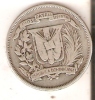 MONEDA DE PLATA DE LA REP. DOMINICANA DE MEDIO PESO DEL AÑO 1947  (COIN) SILVER,ARGENT. - Dominicana