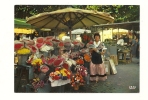 Cp, Commerce, La Côte D´Azur - Marché Aux Fleurs, Voyagée 1981 - Markets