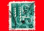INDIA - 1980 - USATO - Agricoltura - Raccolto - Grano - Spighe - 15 - Gebruikt