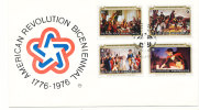 Rwanda Rwandaise FDC 22-3-1976 U.S. Bi-Centennial 1776 - 1976 With Cachet - 1970-1979