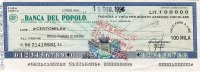 BANCA  DEL POPOLO _ Fino A Lire 100.000 - Assegno Circolare - Other & Unclassified