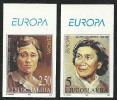 1996 YUGOSLAVIA "EUROPA CEPT-FAMOUS WOMAN" COMPLETE IMPERFORATED IMPERF SET. RARITY. - 1996
