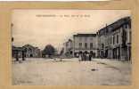 CHEF BOUTONNE PLACE CAIL ET LES HALLES     EDIT  U SILLON    CIRC 1922 - Chef Boutonne