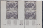 N° 29 Vue De Paris En Bloc De 4 Timbres Coins Datés Du 19/12/49 Bord De Feuille Superbe Faire Offre - Airmail