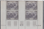 N° 29 Vue De Paris En Bloc De 4 Timbres Coins Datés Du 19/12/49 Bord De Feuille Superbe Faire Offre - Posta Aerea