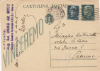 CATANIA / PALERMO  Card_ Cartolina Pubblicitaria 1942  " Maggiore Medico MIRAGLIA Michele  " - Cent. 15+15 - Reklame