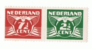 1942 -Nederland Pays Bas -  Lot De 2 Timbres Neufs Non Séparés - 7c1/2 Et 2c1/2 - Ungebraucht