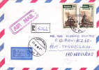 Registered Cover Rumania To Honduras 1998 - Lettres & Documents