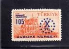 TURCHIA - TURKÍA - TURKEY 1959 CONSIGLIO DI EUROPA - EUROP COUNCIL MNH - Nuovi