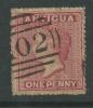 Antigua N° 2 O Effigie De Victoria :  1p. Rose-lilas, Oblitération Moyenne, Dentelure Irrégulière Sinon TB - 1858-1960 Colonia Británica