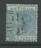 Antigua N° 12 O Effigie De Victoria : 4 P. Bleu,  Oblitération  Légère Sinon TB - 1858-1960 Colonie Britannique