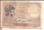 Billet 5 FRANCS  DQ 8 6 1933 DQ - 5 F 1917-1940 ''Violet''