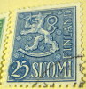 Finland 1954 Heraldic Lion 25m - Used - Used Stamps