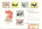 1979 Geflügelrassen Mi 2394-9 / Sc 1982-7 / YT 2062-7 Satzbrief/lettre/letter [ls] - Storia Postale