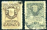 1910 San Marino, Stemma, Serie Completa Usata - Oblitérés