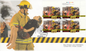 Canada FDC Scott #1986 Upper Right Plate Block 48c Canada's Volunteer Firefighters - 2001-2010