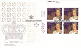 Canada FDC Scott #1987 Upper Left Plate Block 48c Queen Elizabeth II's 50th Anniversary Of Coronation - 2001-2010