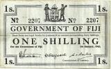 FIJI 1 SHILLING  WHITE EMBLEM FRONT UNIFACE BACK DATED 01-01-1942 AVF P.48 READ DESCRIPTION!! - Fidschi