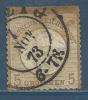 ALLEMAGNE , DEUTCHE REICH , Empire , Zone Nord , 5 G , Aigle En Relief , Petit écusson Sur L'aigle , 1872 - Used Stamps