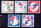 YAR  1968 Olympic Winter Games: Skiing, Skating, Bobsleight, Hockey  Mi Nr 619-623 Used - Yémen