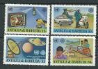Antigua N° 693 / 96  XX Année Mondiale Des Communications, Les 4  Valeurs  Sans Charnière, TB - 1960-1981 Autonomia Interna