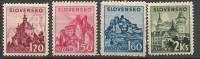 Slovakia - Slovensko 1941 Castles, Mi  81-84, MH(*) - Used Stamps