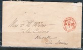 GREAT BRITAIN    STAMPLESS---UK,LONDON TO BELFAST IRELAND--- From "The City BanK" With Orange "PAID 1895" - Cartas & Documentos