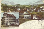 Litho Ober-Arth Mit Gasthaus Zum Engel - Arth