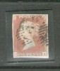 Grande-Bretagne (GB) Victoria 1843 - Penny Rouge J-B  YVERT  N°3 OBLITERE - Used Stamps