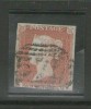 Grande-Bretagne (GB) Victoria 1843 - Penny Rouge  I-J  YVERT  N°3 OBLITERE - Used Stamps