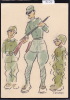 (ca Bellinzone ) Marzo 1942 Comandante - Disegno Matita E Aquerello Firmata O. Dikman (H. Schatzmann); F. 15 / 10 (9279) - Bellinzone