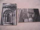 2 CARTES EGLISE ROMANE....CHAPITEAU ET ABSIDE - Aulnay