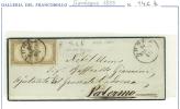 STORIA POSTALE - SARDEGNA -  SASS. 14 Ch - COPPIA DEL 10 CENT. BRUNO TENUE - PER PALERMO - Sardinia