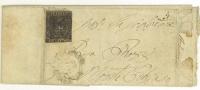 STORIA POSTALE  TOSCANA  GOVERNO PROVVISORIO -  SASS. 19b  - BRUNO NERO -  LETTERA - III° SCELTA - GROSSETO  1860 - Tuscany