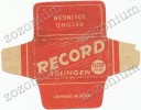 RAZOR BLADE WRAPPER LAMETTE DA BARBA LAMES DE RASOIR  RECORD SOLINGEN Vintage Old - Rasierklingen